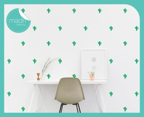 Mini Adesivos Cactus - Kit c/ 80 Unid