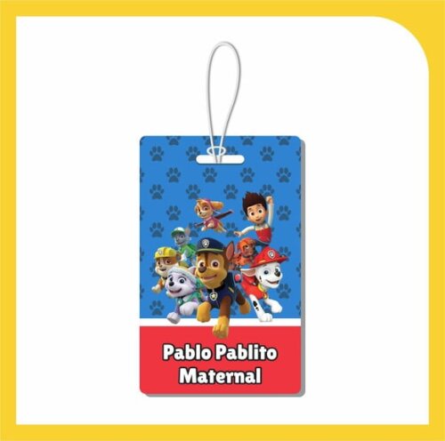 Tag Patrulha Canina - Kit c/ 2 Unidades