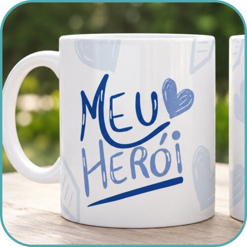 Caneca Personalizada Pai meu Herói com Foto