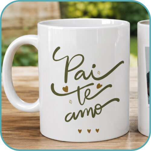 Caneca Personalizada Pai com Fotos e Mensagem - Modelo 4