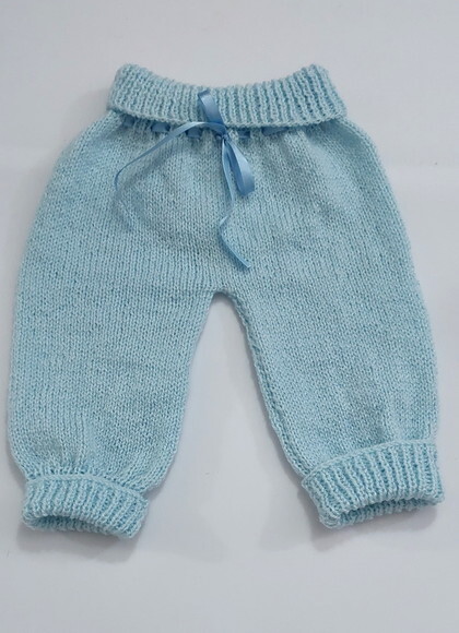Calça Comprida em Tricô para Bebê
