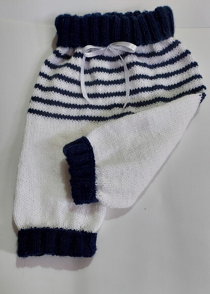 Calça em Tricô para Bebê