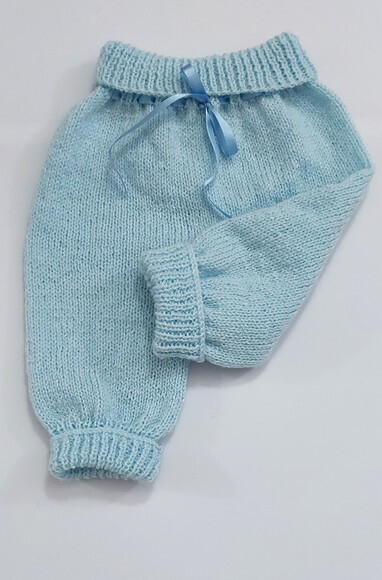 Calça Comprida em Tricô para Bebê