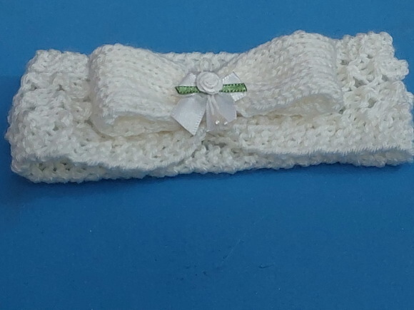 Faixa de Cabelo para Bebê em Tricô