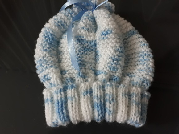 Gorrinho Matiz Azul e Branco