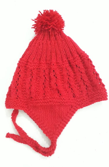 Gorrinho Vermelho Tipo Aviador
