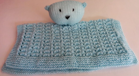 Manta Tricô para Bebê, Feita à Mão: Naninha/manta do Apego