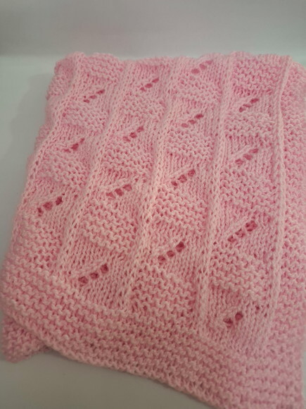 Manta Tricô para Bebê, Feita à Mão: