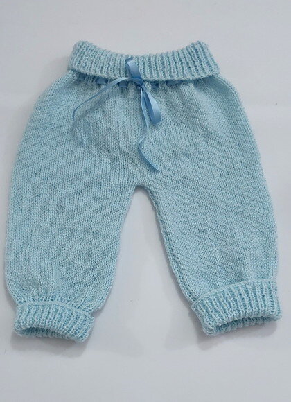 Calça Comprida em Tricô para Bebê