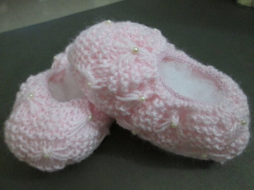 Sapatilha Bebê Bordada com Pérolas
