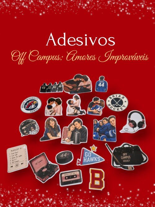 Adesivos Off Campus: Amores Improváveis 20 adesivos.