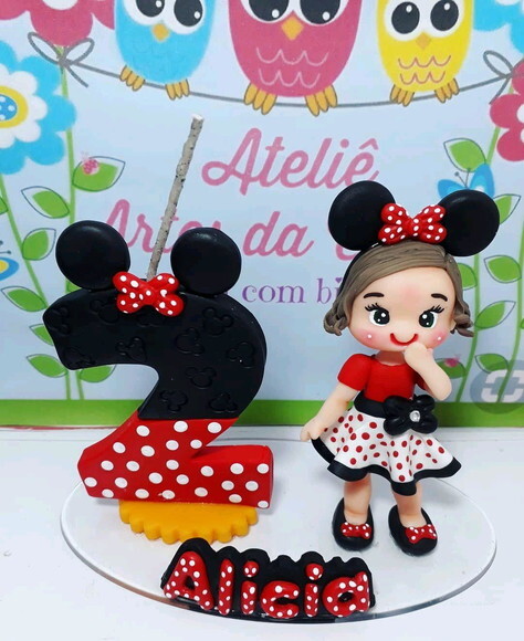 Mini Topo Aniversário Tema Ratinha