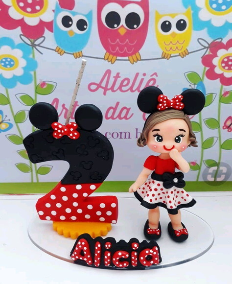 Mini Topo Aniversário Tema Ratinha