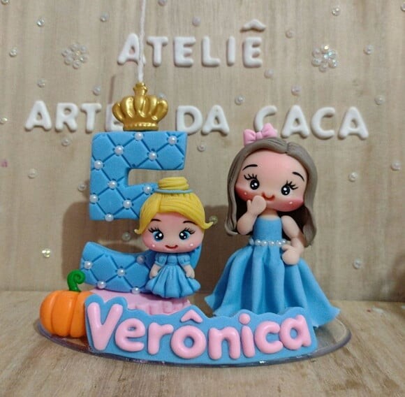 Mini Topo de Bolo Sapatinho de Cristal