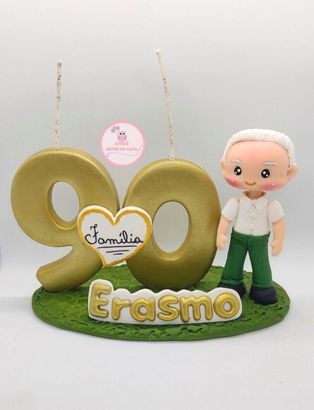 Topo de Bolo 90 Anos Adulto