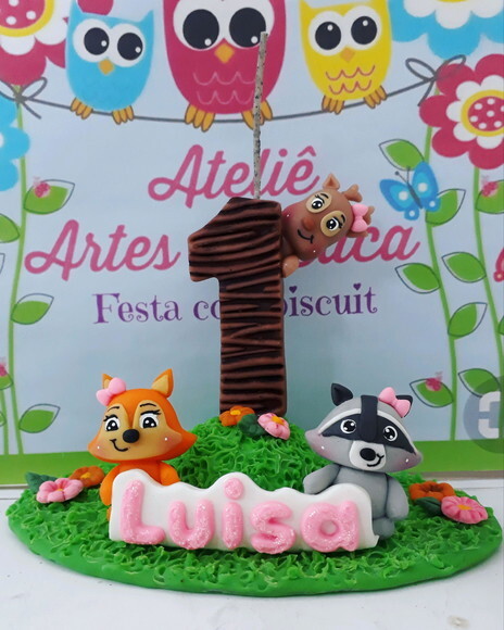 Topo de bolo animais da floresta