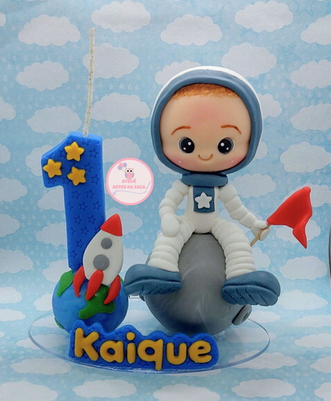 Topo de Bolo Astronauta Baby