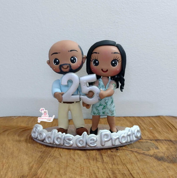 Topo de Bolo Bodas de Prata