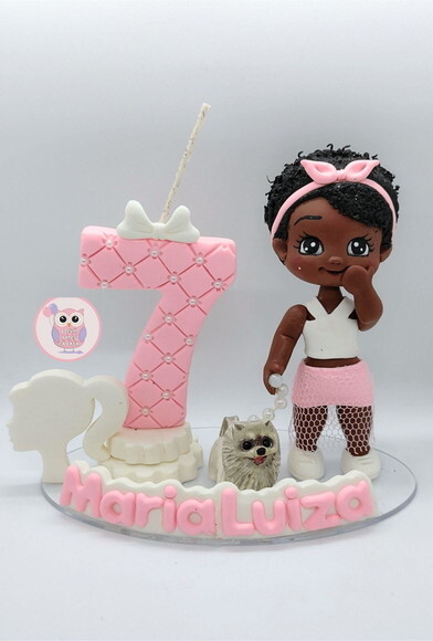 Topo de Bolo Boneca