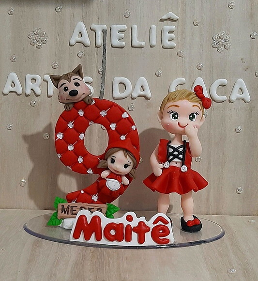 Topo de bolo Chapeuzinho Vermelho