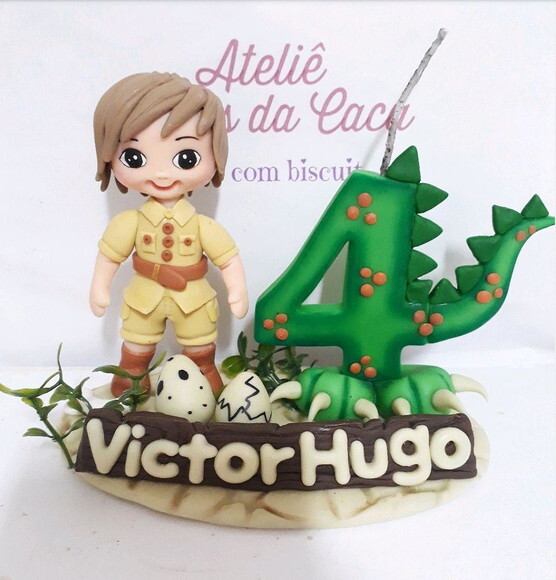 Topo de Bolo Dinossauro