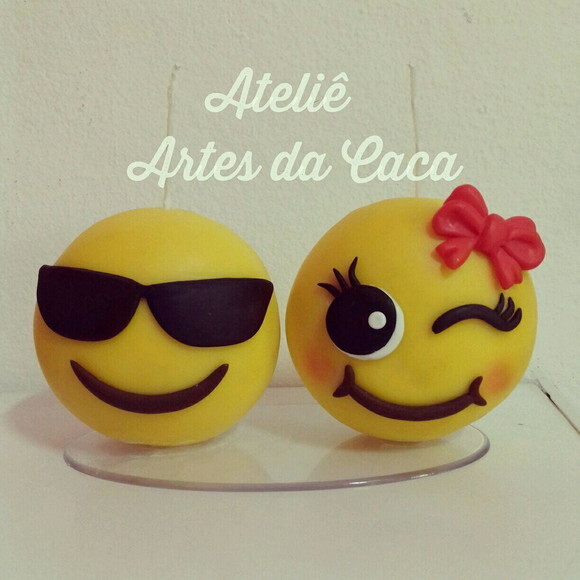 Topo de bolo emoji