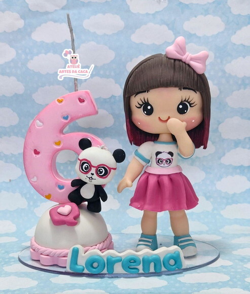 Topo de Bolo Panda