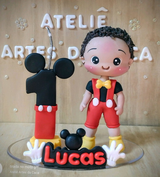 Topo de bolo personalizado ratinho
