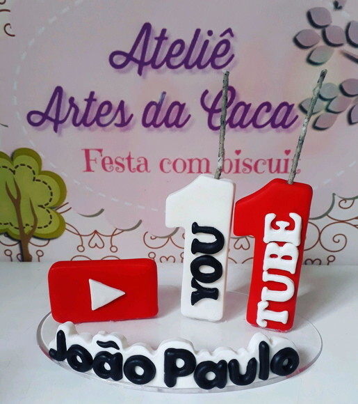 Topo de Bolo Rede Social de Vídeos