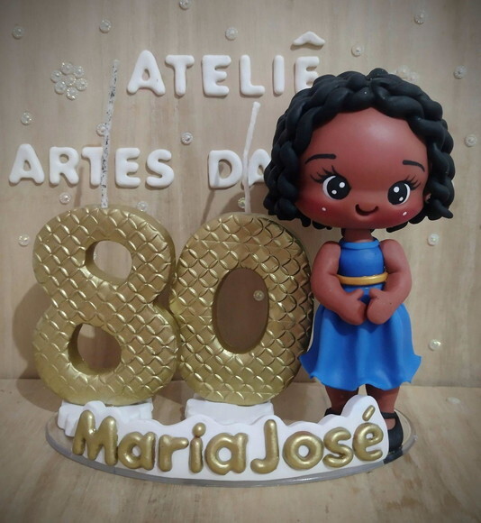 Topo de bolo Senhora.