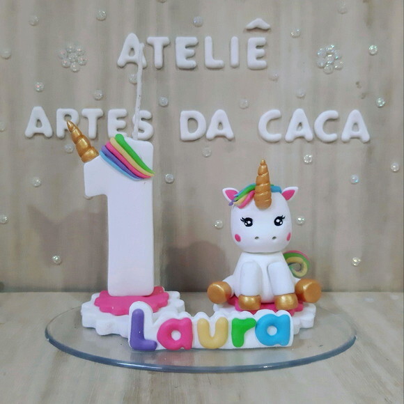 Topo de bolo unicornio Baby