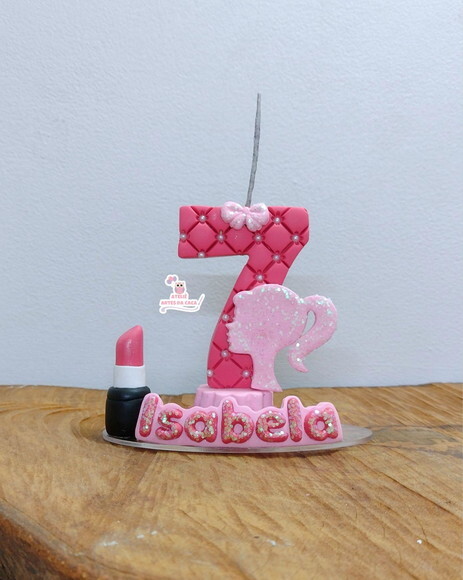 Vela Boneca Rosa