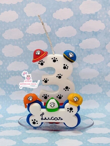 Vela Cachorrinhos Patrulheiros.
