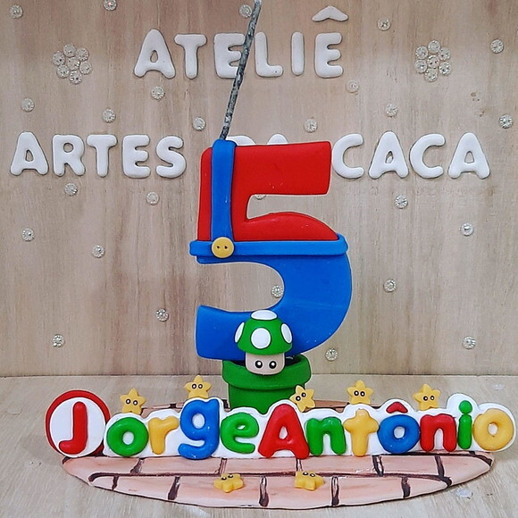 Vela com Nome Mario
