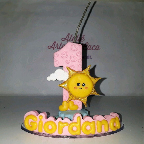 Vela com nome tema Sol