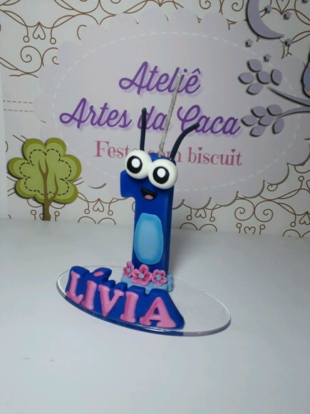 Vela em biscuit Bob
