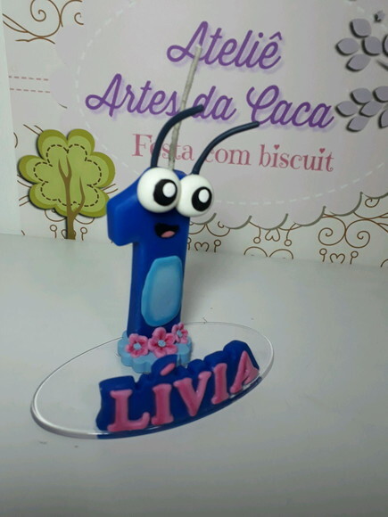 Vela em biscuit Bob