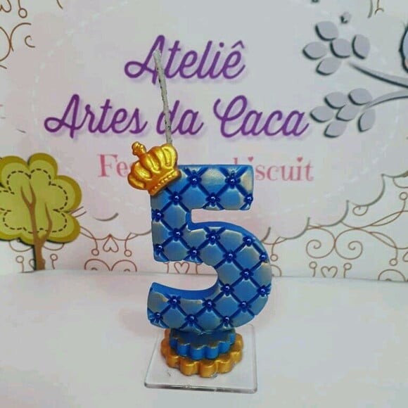 Vela em biscuit Principe
