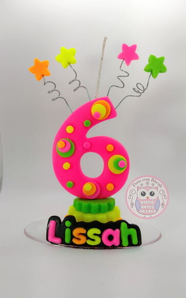 Vela Neon Rosa.