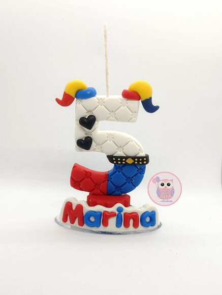 Vela Personalizada em Biscuit