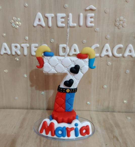 Vela Personalizada em Biscuit