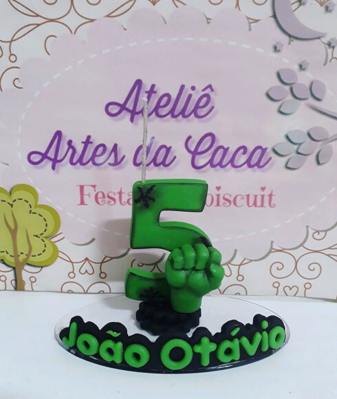 Vela personalizada Heroi esmaga