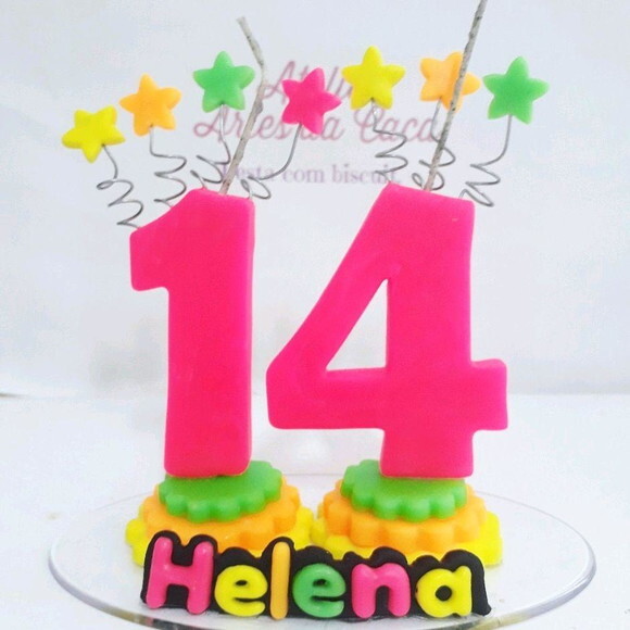 Vela personalizada Neon.