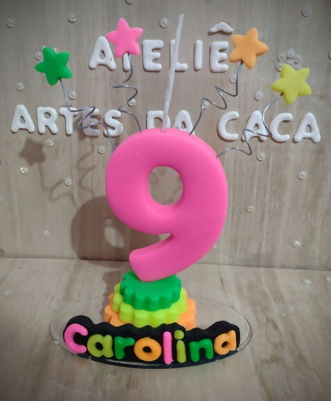 Vela Personalizada Neon.