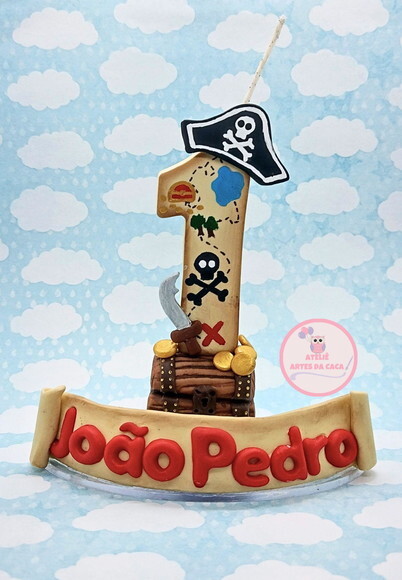 Vela Personalizada Tema Pirata