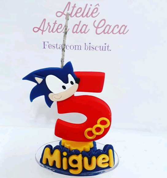 Vela Temática Ouriço Azul