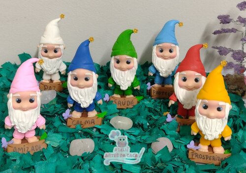 Kit 7 gnomos da sorte