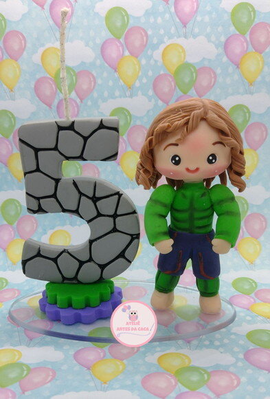 Mini Topo Personalizada Heroi Verde