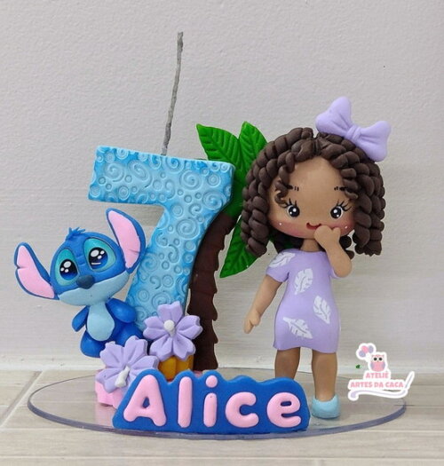 Mini Topo Personalizada Alienígena Azul