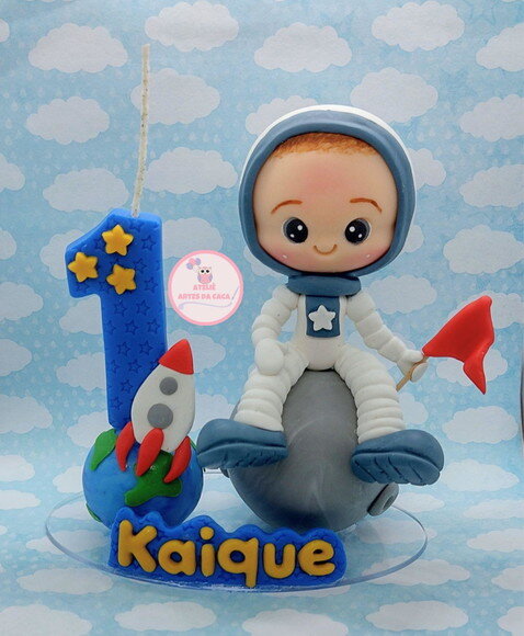 Topo de Bolo Astronauta Baby